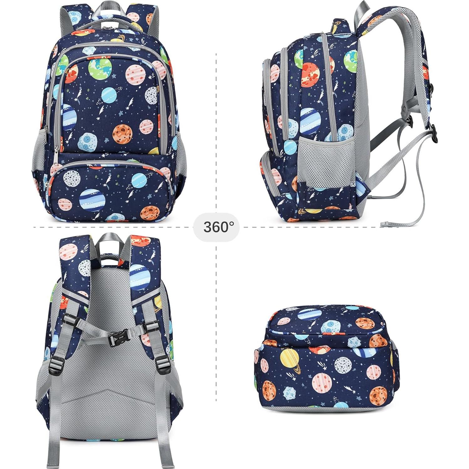 Mochila Escolar Abshoo Niños 21L Planeta Espacial