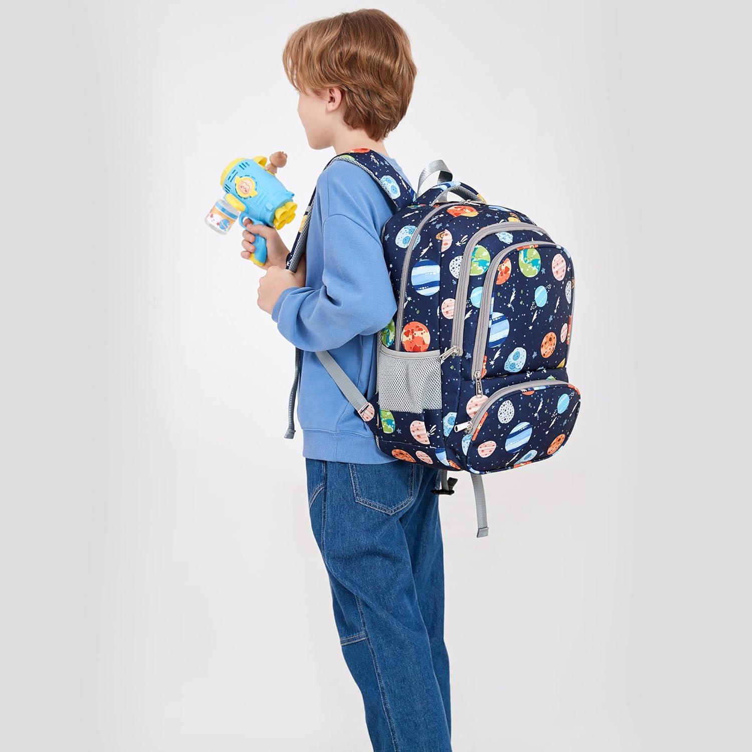 Mochila Escolar Abshoo Niños 21L Planeta Espacial