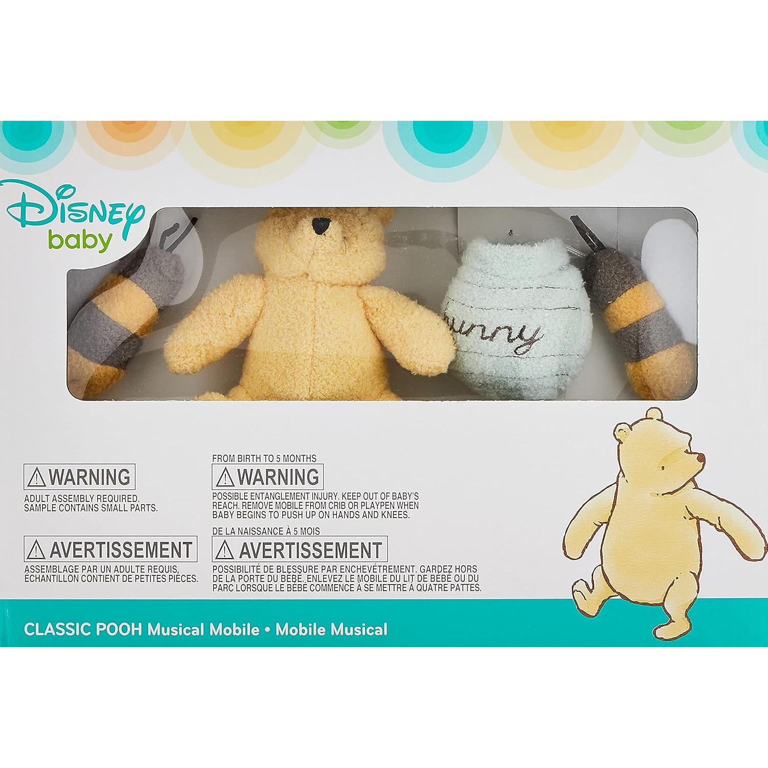 Móvil Musical Winnie the Pooh Clásico 5 Piezas - Marfil y Salvia