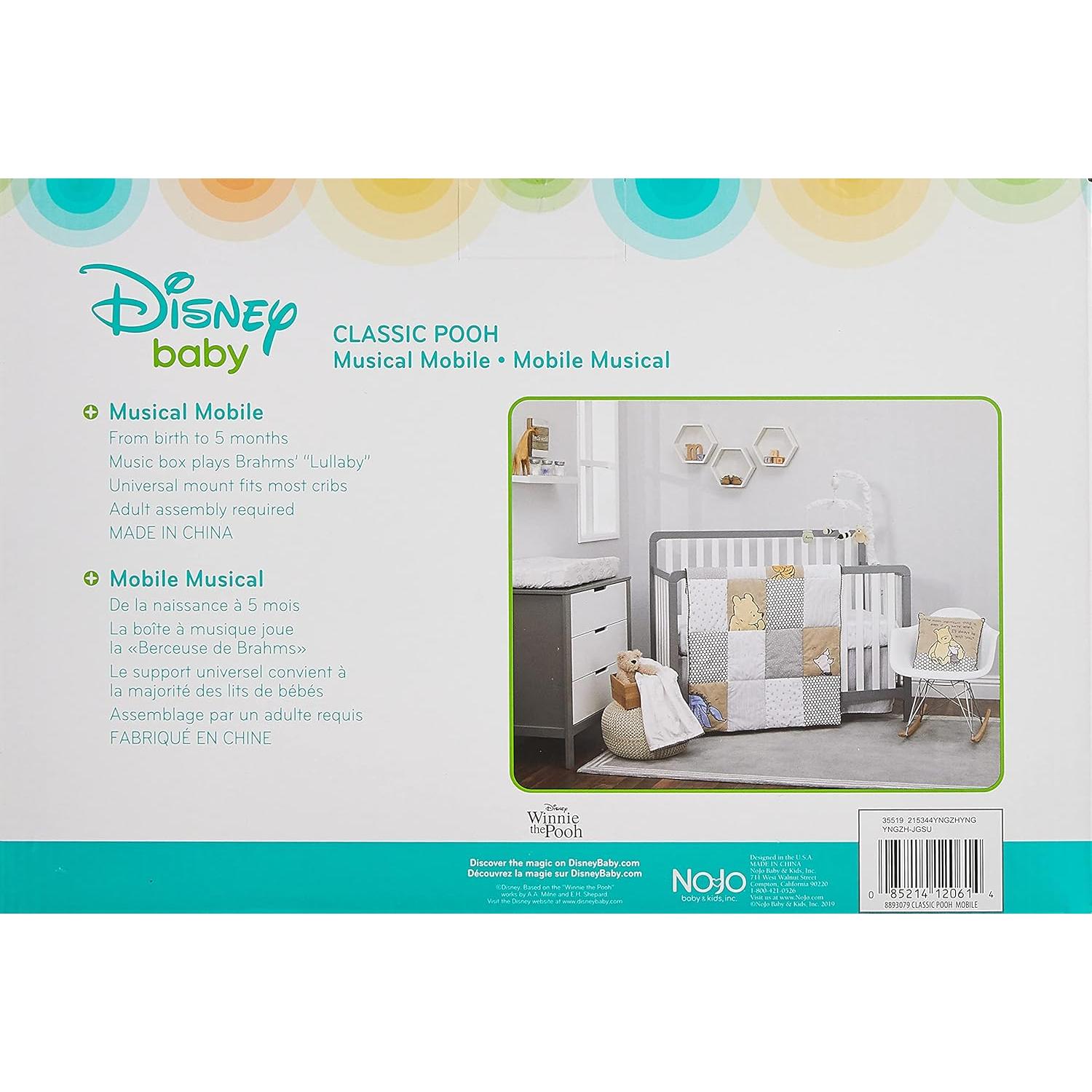 Móvil Musical Winnie the Pooh Clásico 5 Piezas - Marfil y Salvia