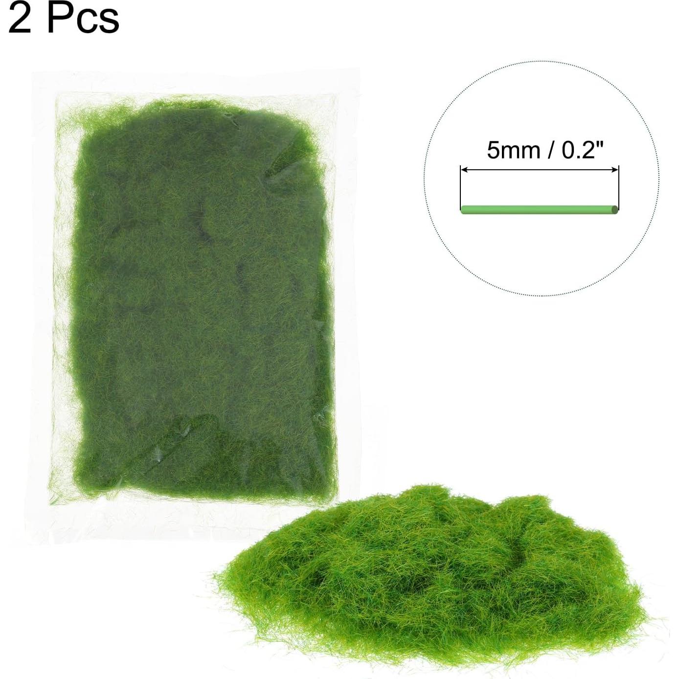 Hierba Estática MECCANIXITY Nylon 5mm Verde Salvaje 2x30g