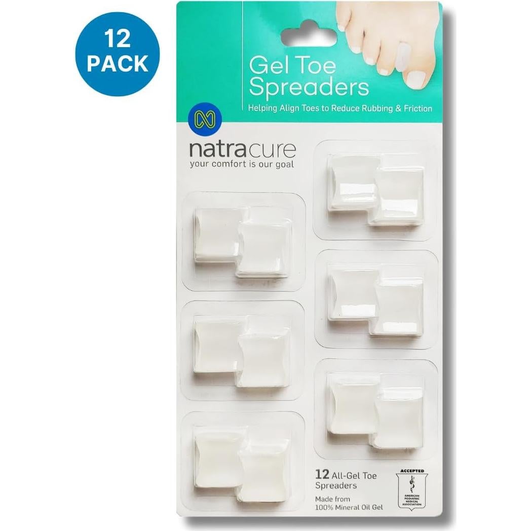 Separadores de Dedos NatraCure - Paquete de 12 Unisex