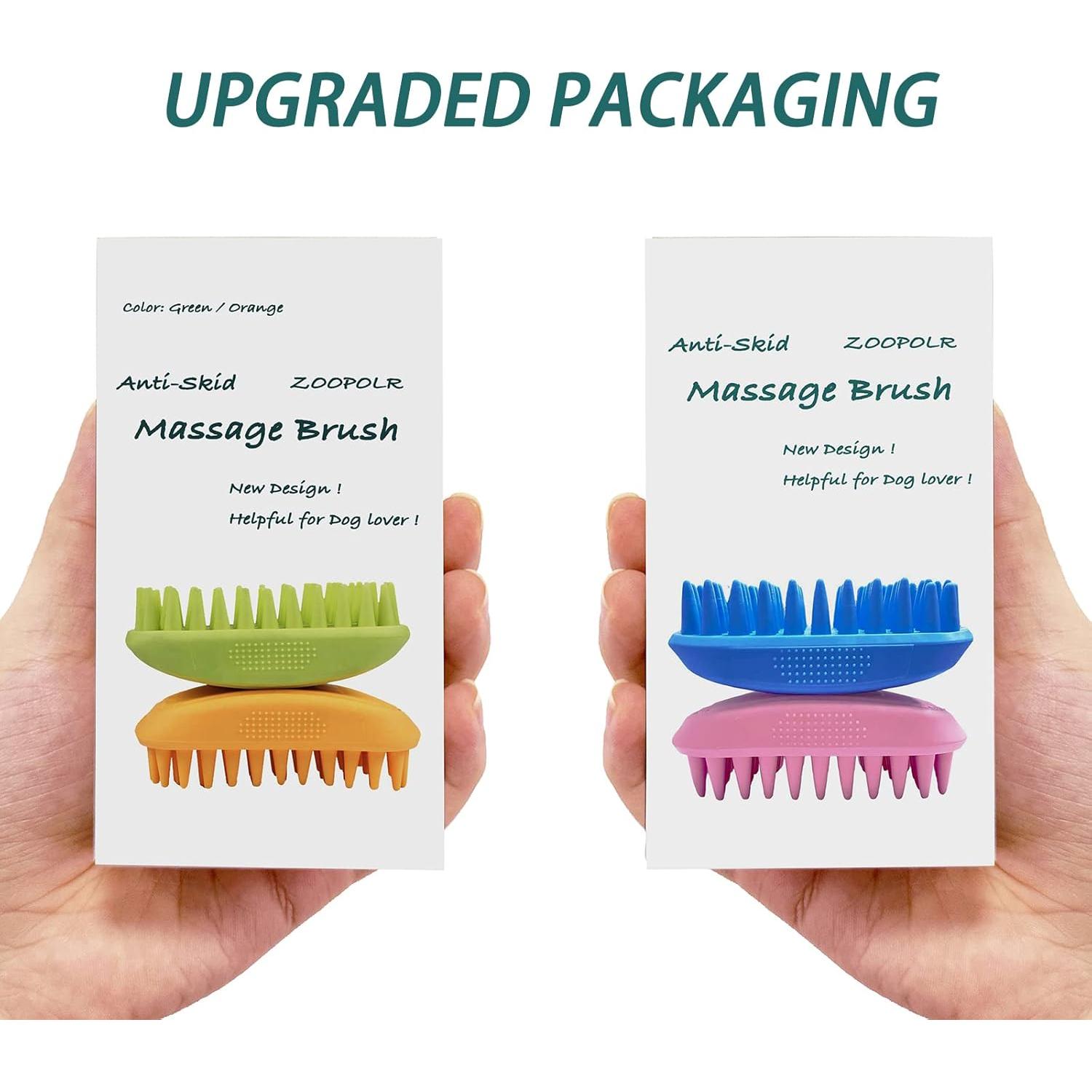 Cepillo de Silicona para Mascotas ZOOPOLR Azul 12.8x6.8cm