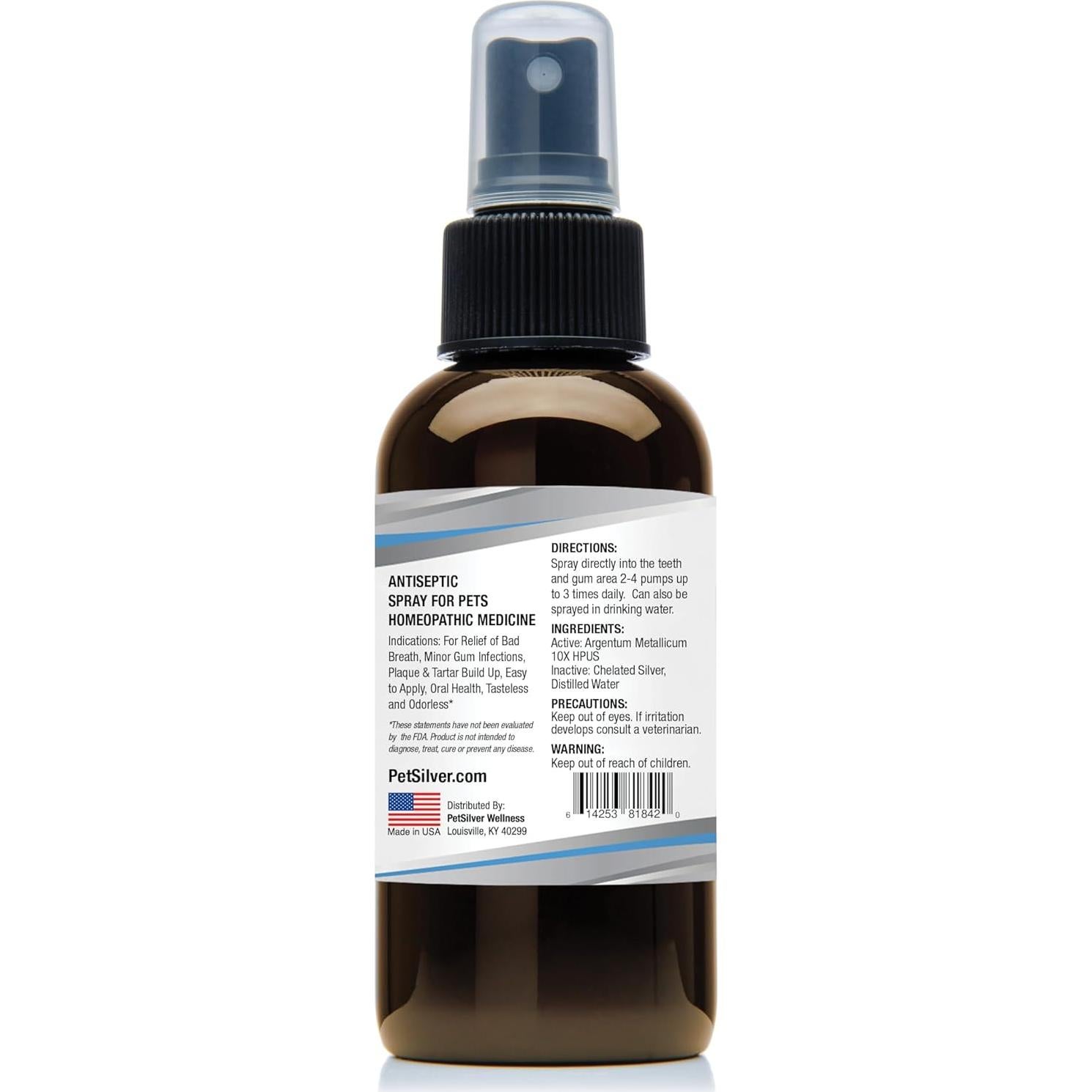 PetSilver Spray Dental para Perros y Gatos - 118 ml