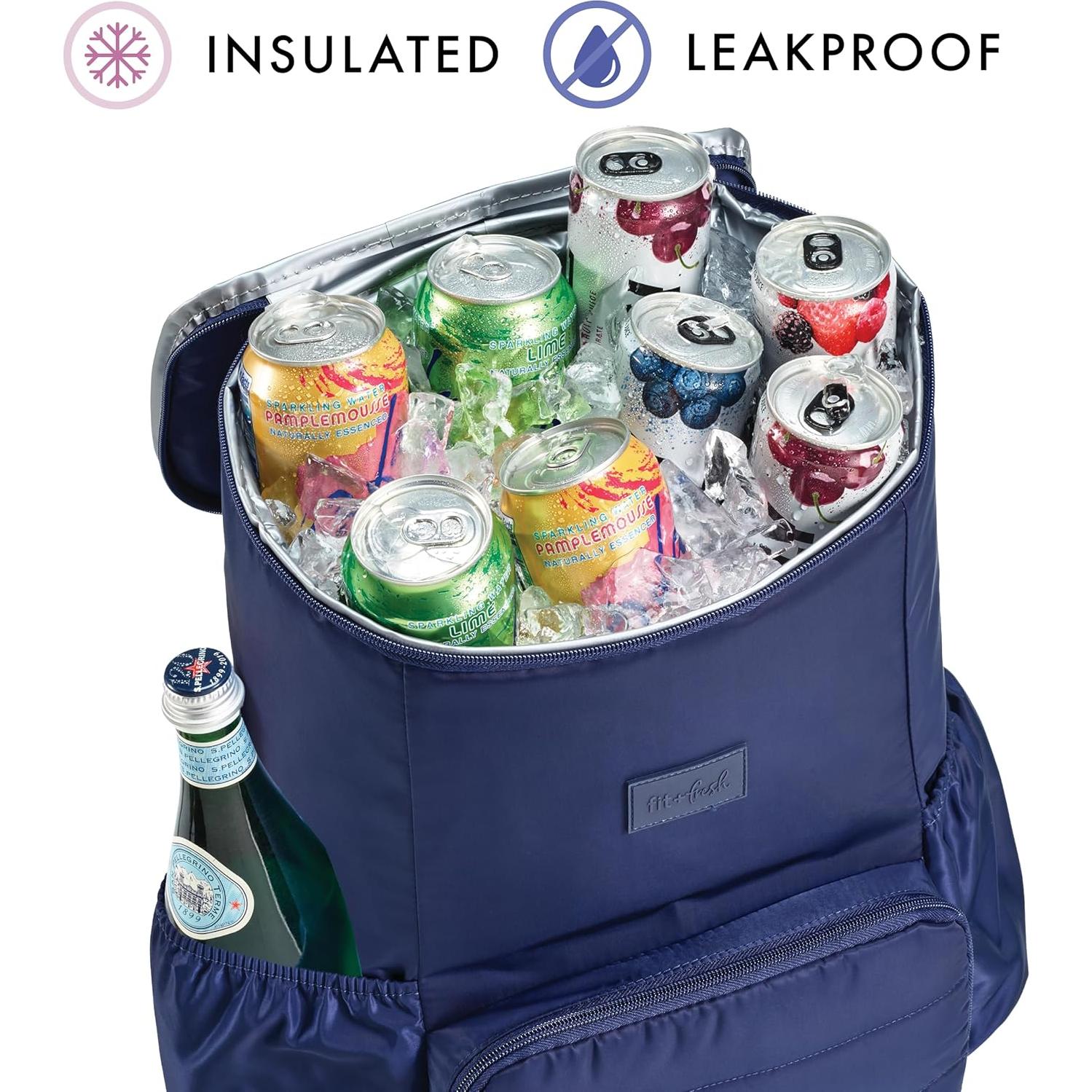 Mochila Enfriadora Fit & Fresh Izzy 24 latas Azul