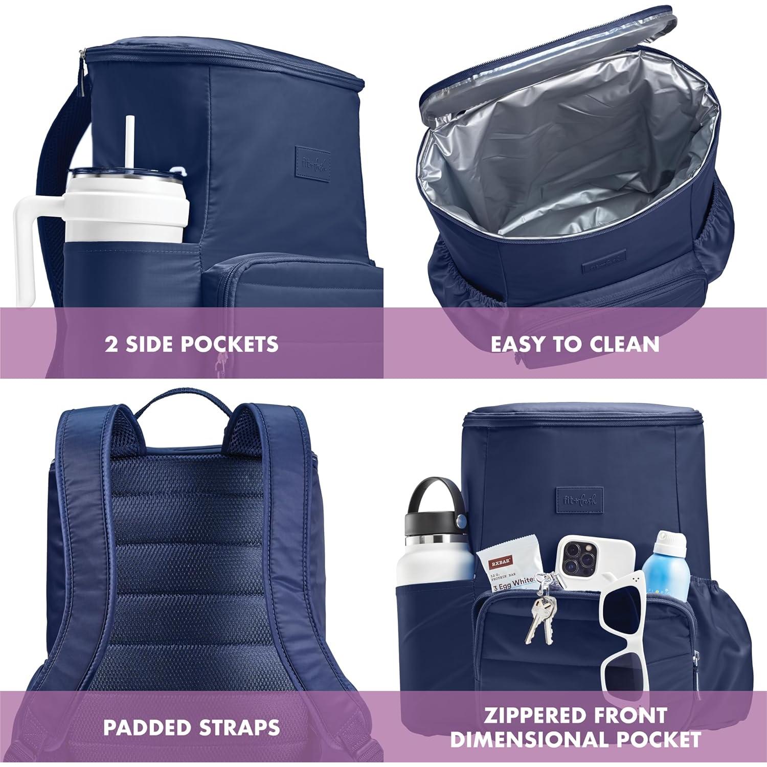 Mochila Enfriadora Fit & Fresh Izzy 24 latas Azul