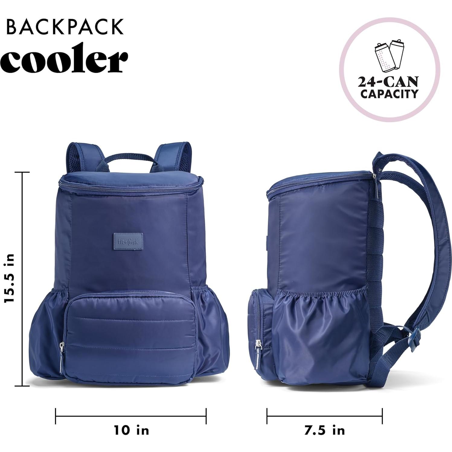 Mochila Enfriadora Fit & Fresh Izzy 24 latas Azul