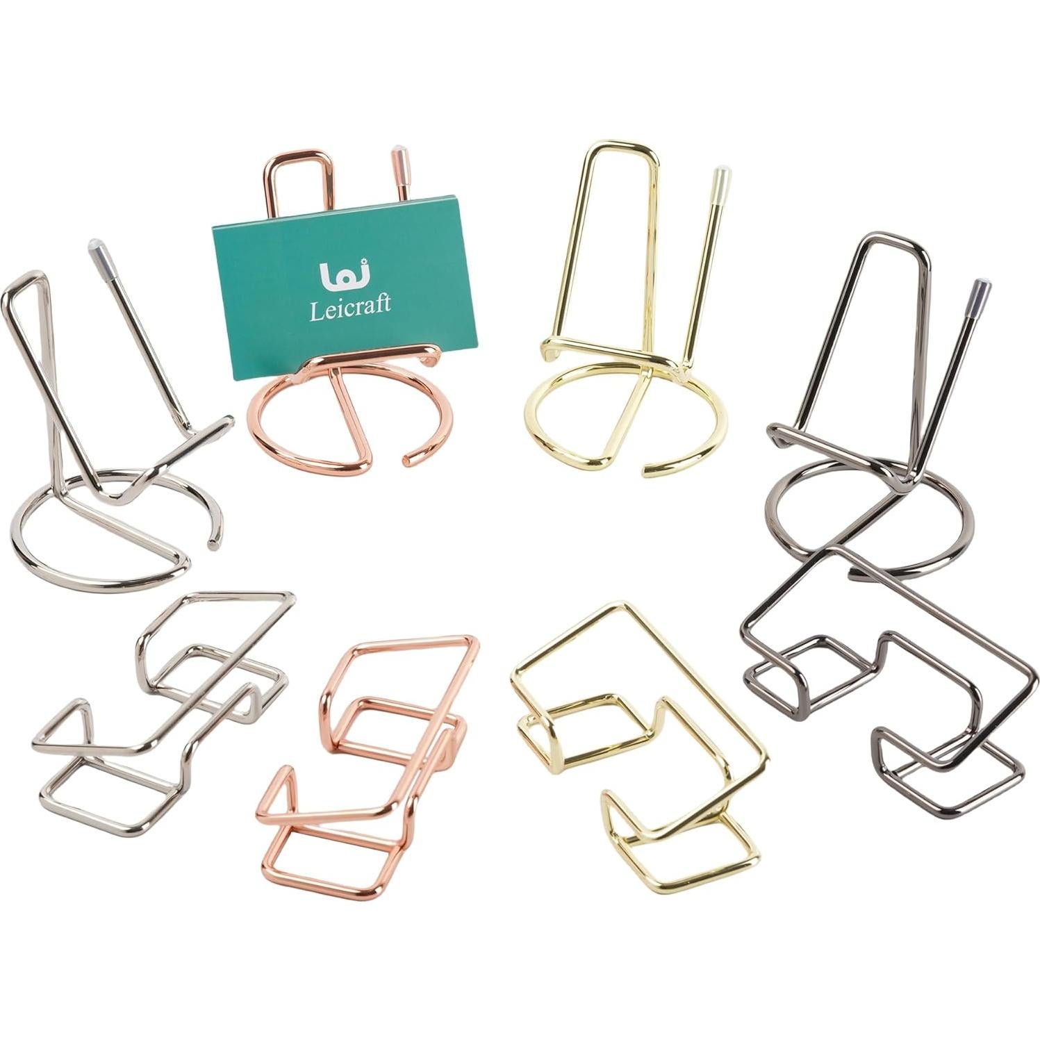 Soporte para Tarjetas de Visita Leicraft Metal Negro 9.9x4.8cm