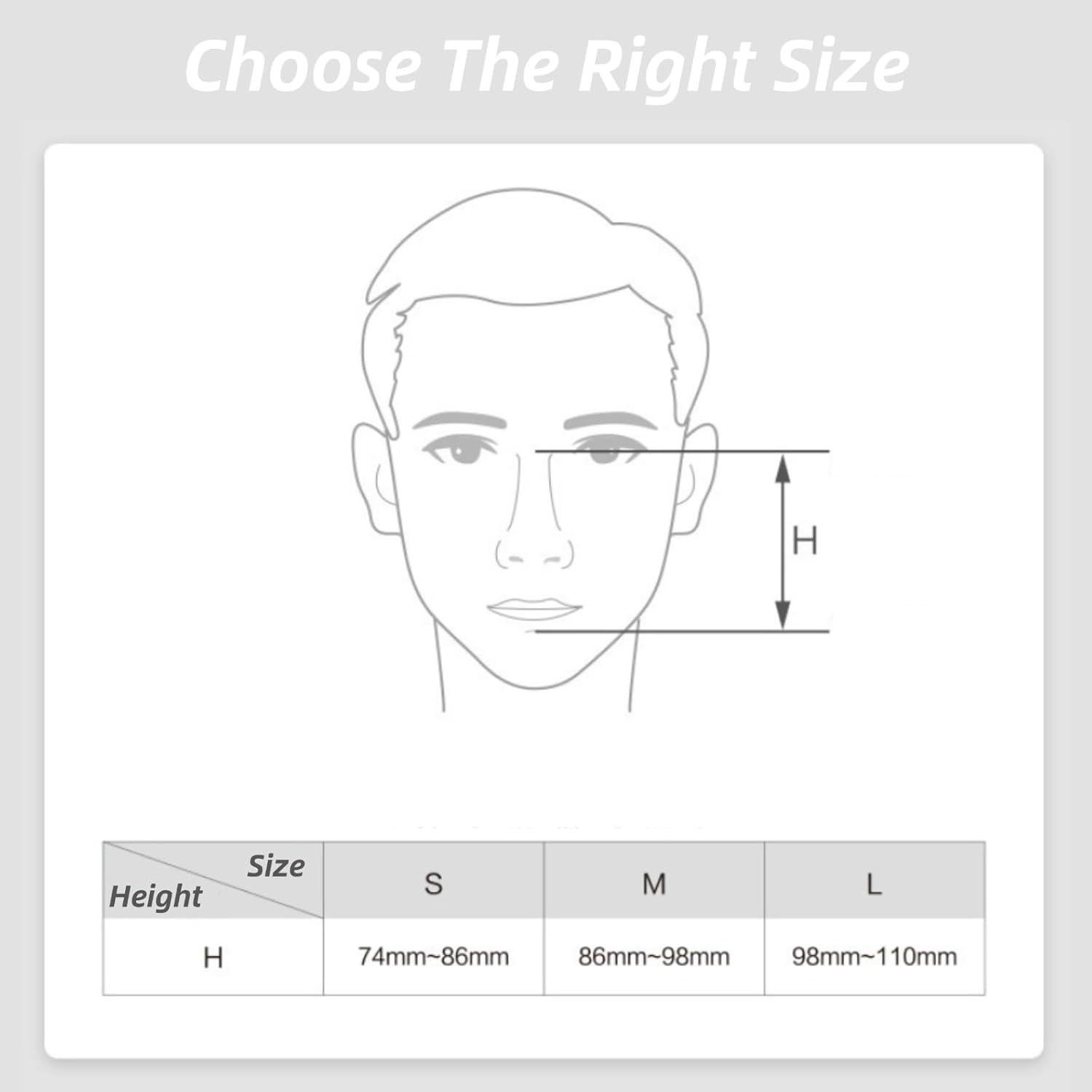 Full Face CPAP Mask, Comfort Series Nasal CPAP Mask, Reuse Full Cover Mask Replacement Accessory Includes Headgear Strap, Frame, Elbow and Nasal Cushion, Covers Nose and Mouth(S)
