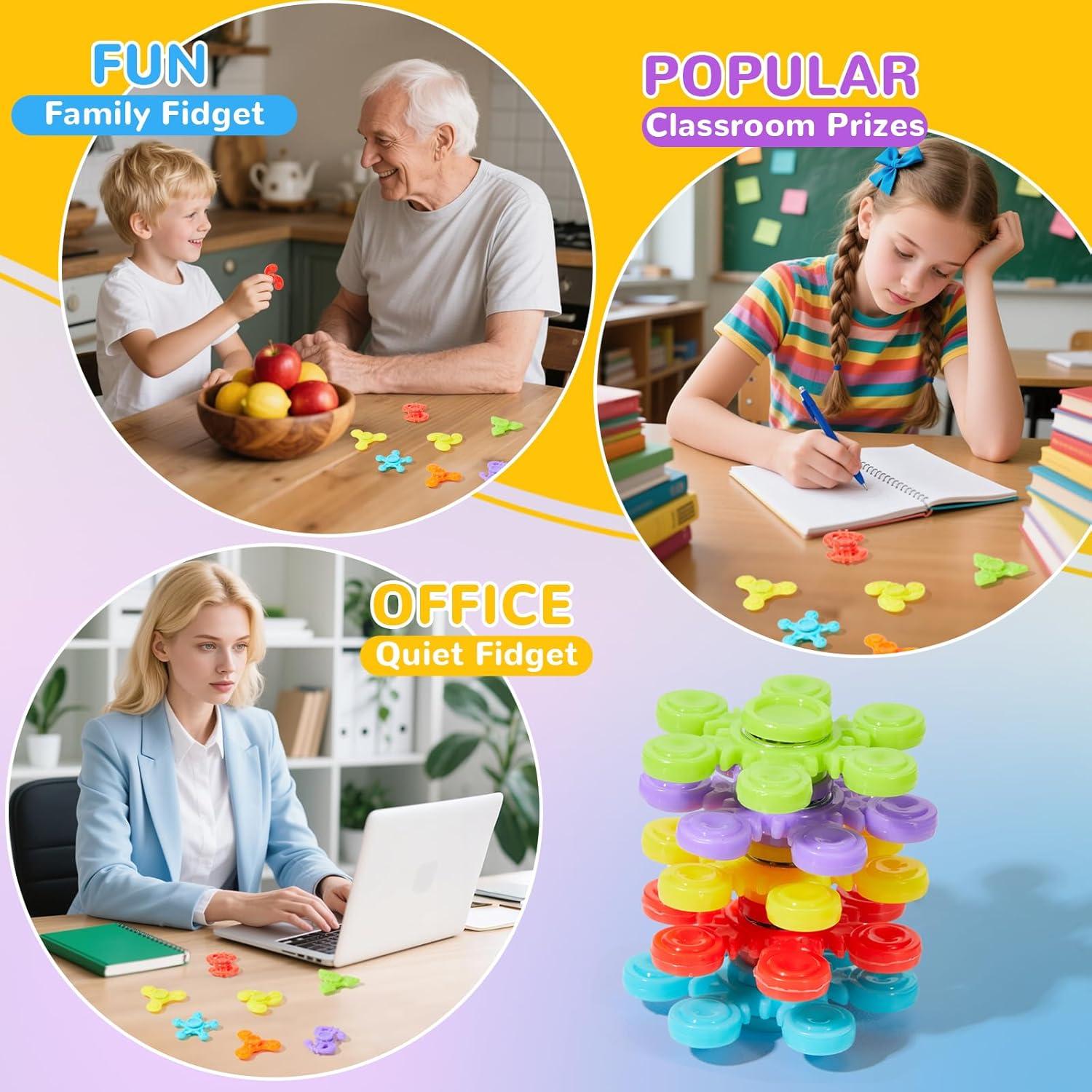 Paquete de 100 Mini Spinners Antiestrés SCIONE - Juguetes Sensoriales