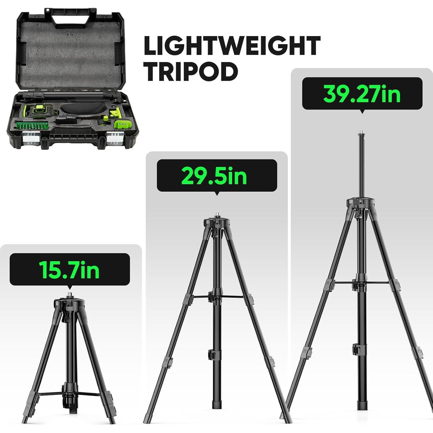 Nivel Láser 4D Autonivelante Elikliv con Trípode 99.8cm