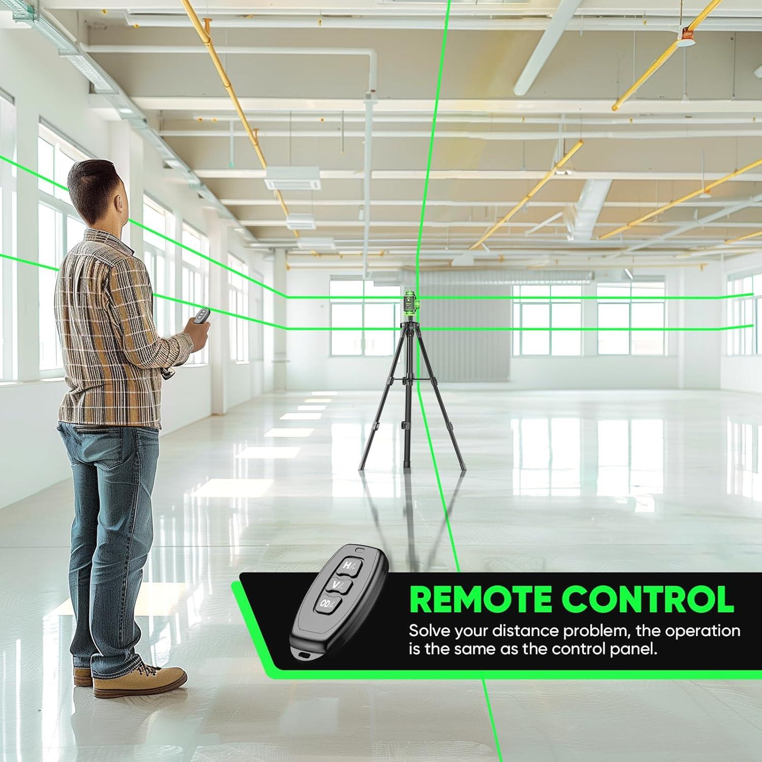 Nivel Láser 4D Autonivelante Elikliv con Trípode 99.8cm