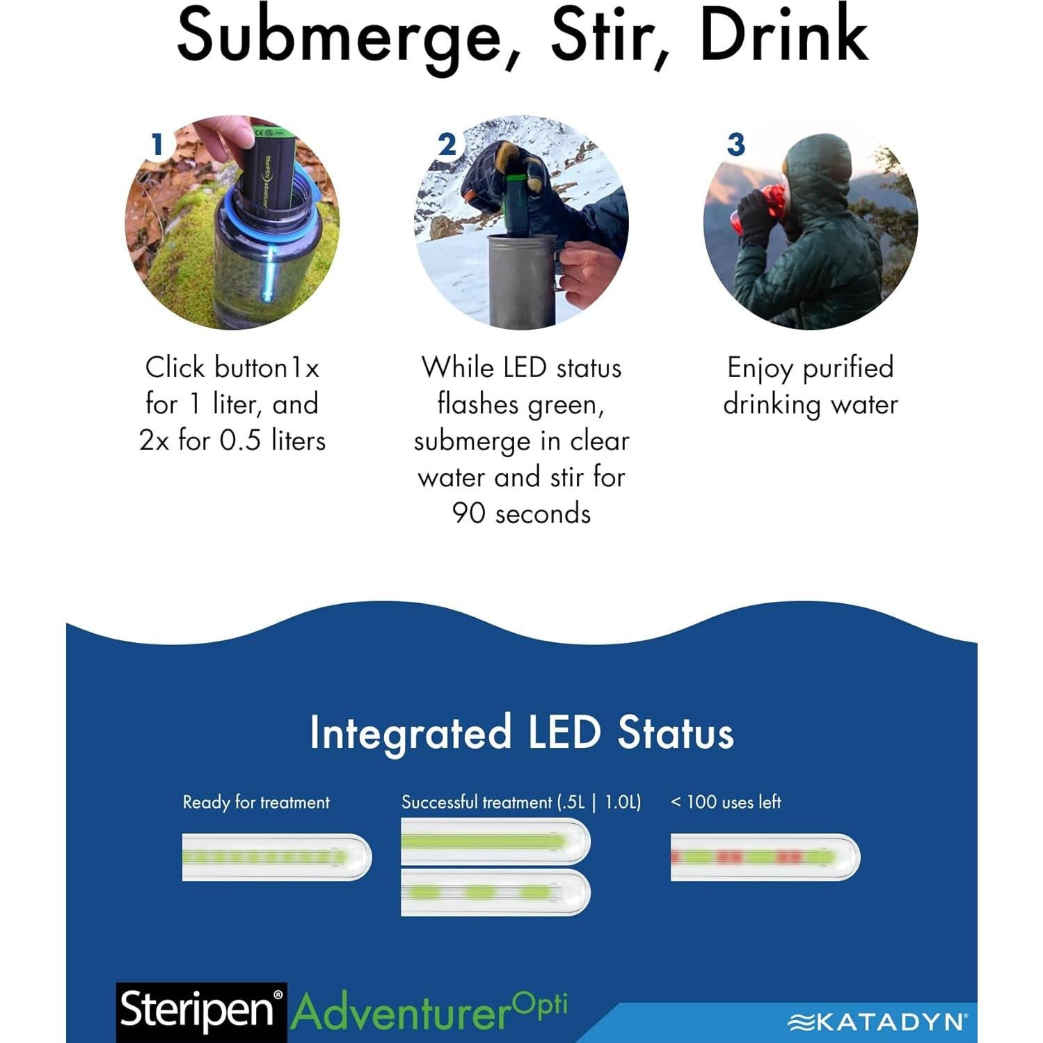 Purificador de Agua UV SteriPEN Adventurer Opti 103g