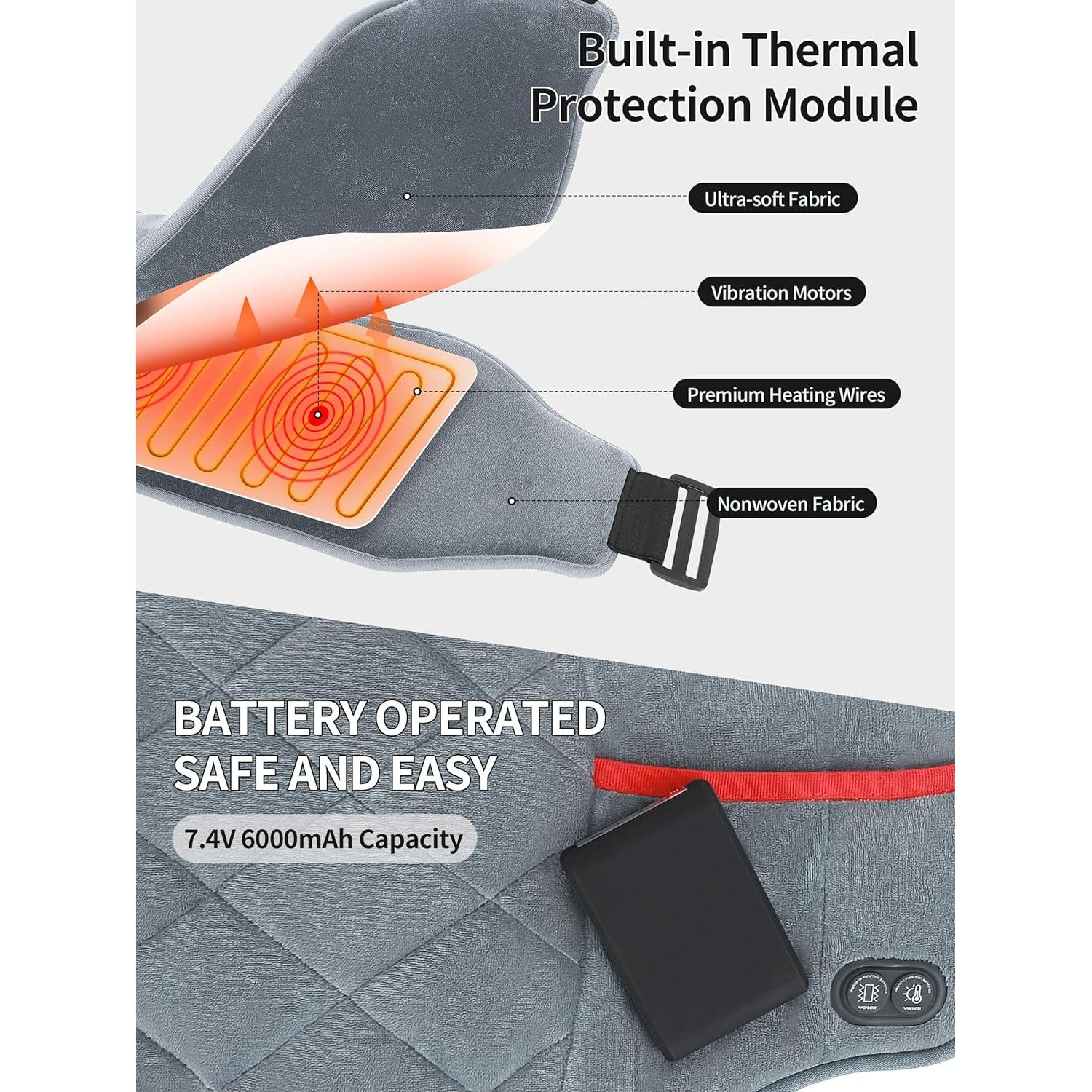 Almohadilla Calentadora Inalámbrica Vofuoti con Masaje 3 Modos