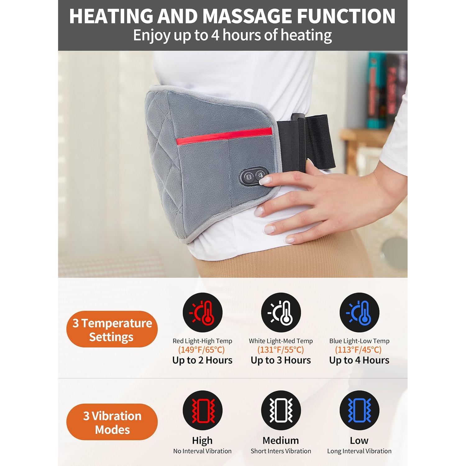 Almohadilla Calentadora Inalámbrica Vofuoti con Masaje 3 Modos