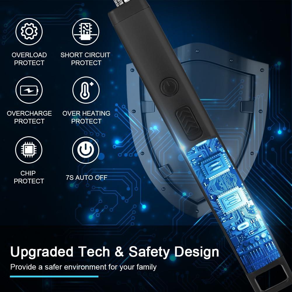 Encendedor Eléctrico Recargable USB ARECTECH Negro 360°