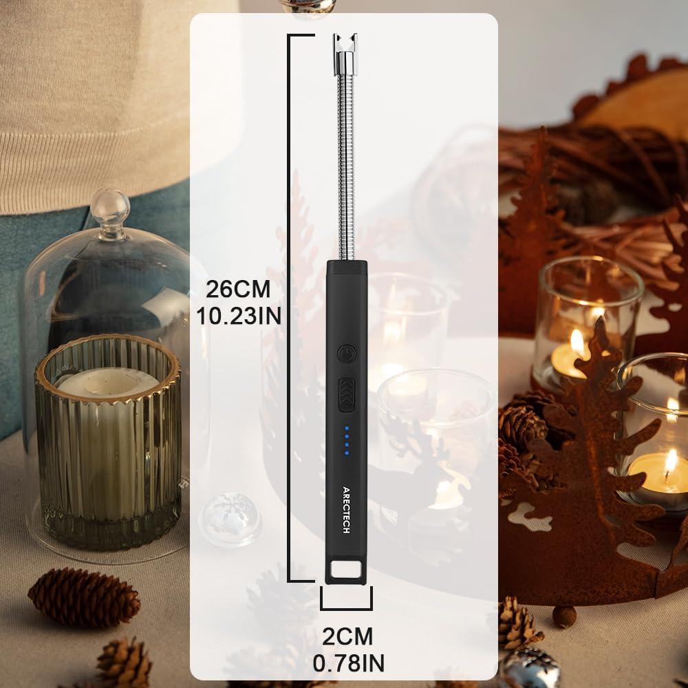 Encendedor Eléctrico Recargable USB ARECTECH Negro 360°