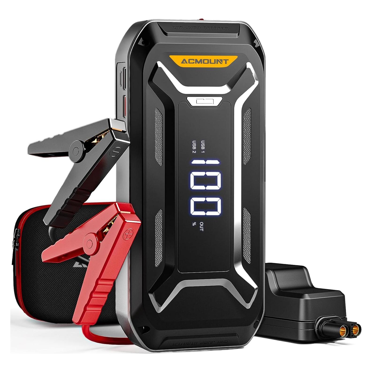 Arrancador de Coche Acmount P120 5000A 12V Pantalla LCD