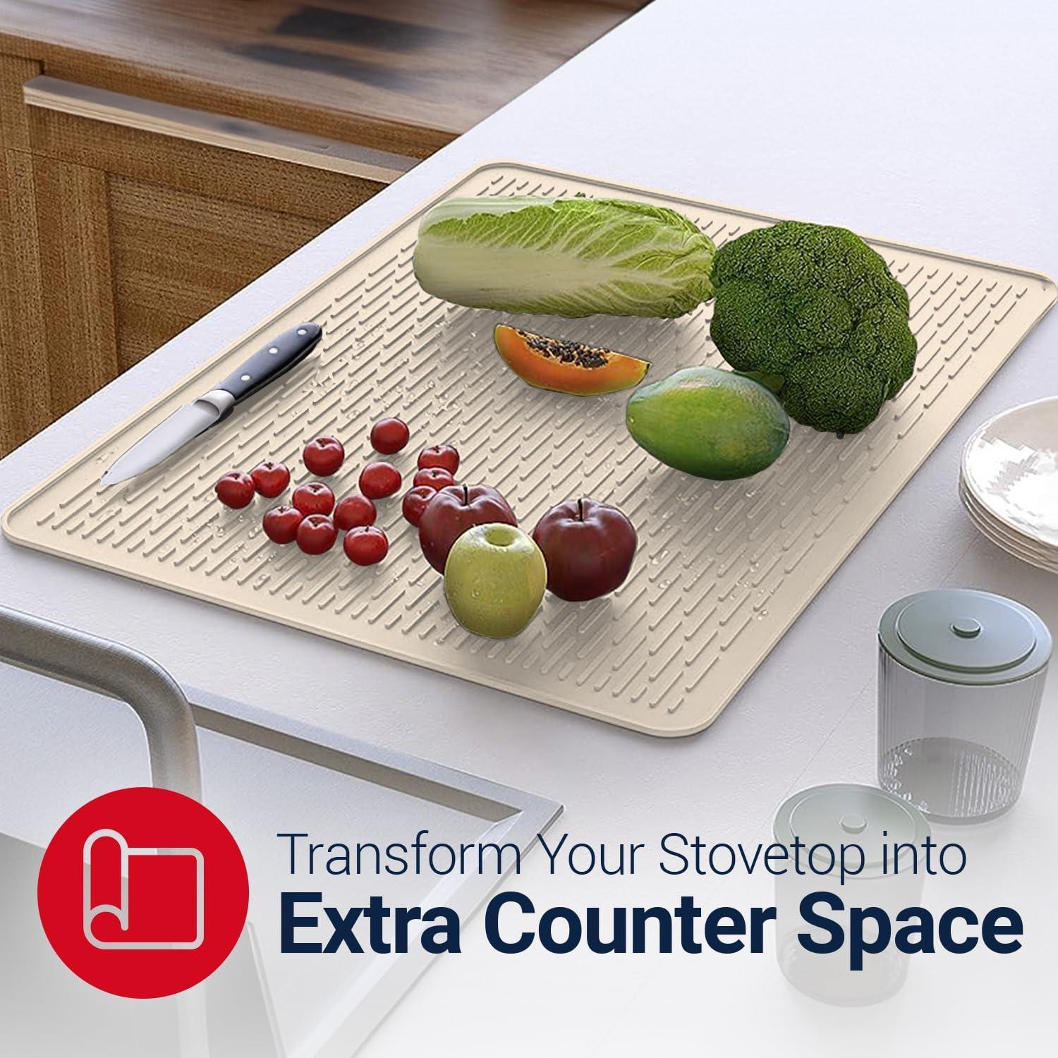 Cubierta de Silicona para Estufa Eléctrica Linda's Essentials 71x50cm Beige