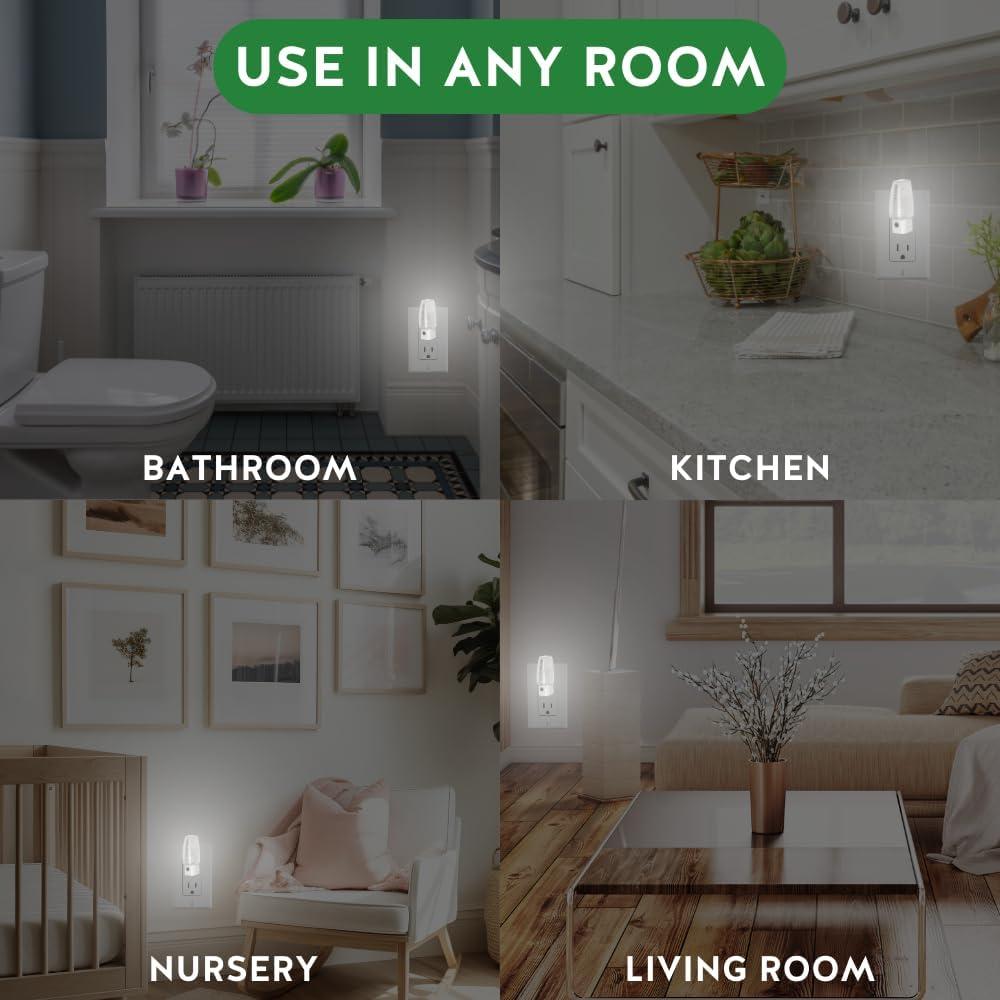 MaxLite Plug in Night Light Dusk to Dawn, White