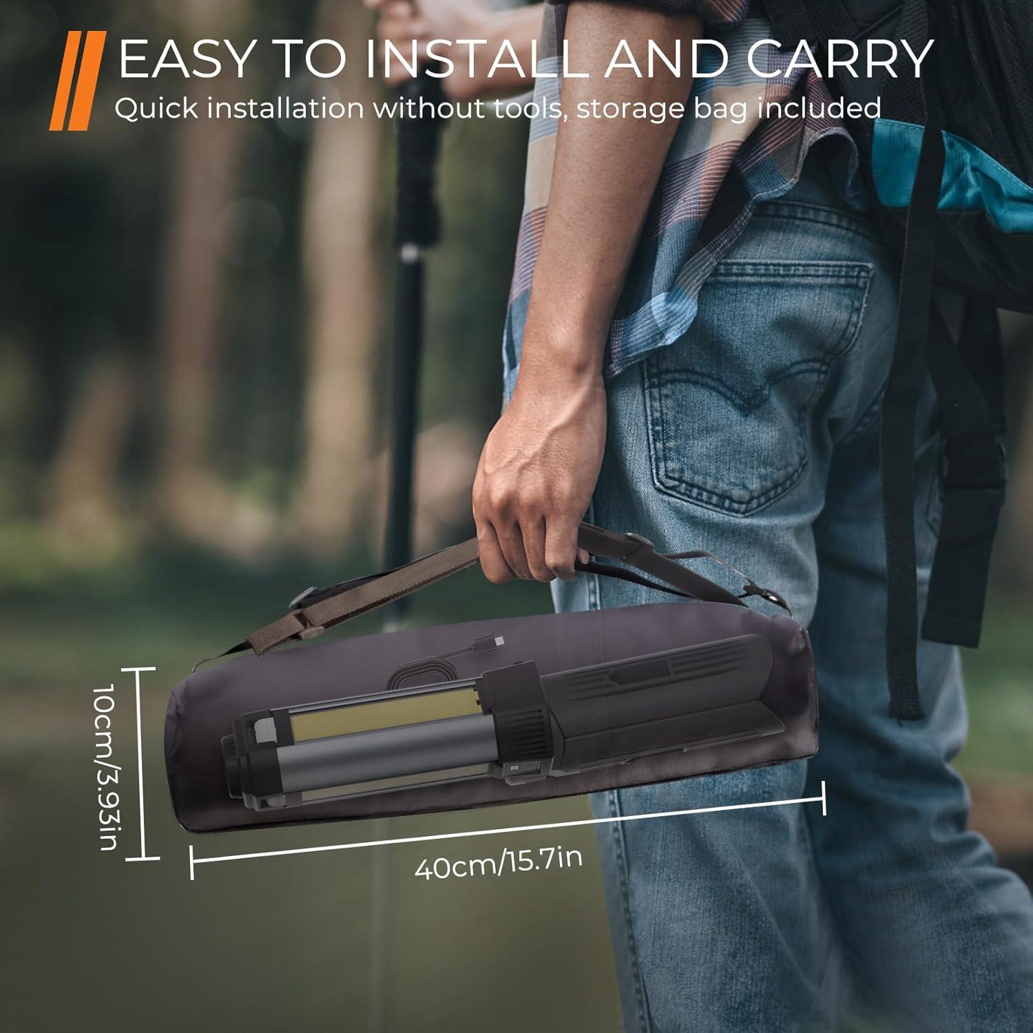 Luz de Camping Recargable Geisofu 2000 Lúmenes con Soporte