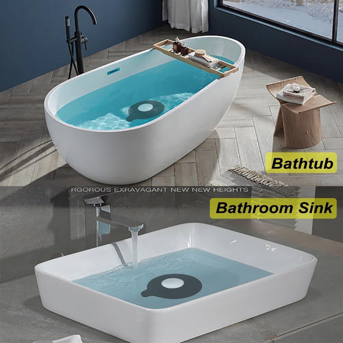 Tapón de desagüe de baño Seatery 12.7 cm silicona negro