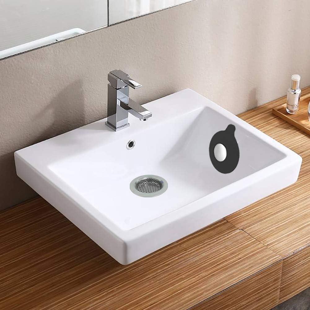 Tapón de desagüe de baño Seatery 12.7 cm silicona negro
