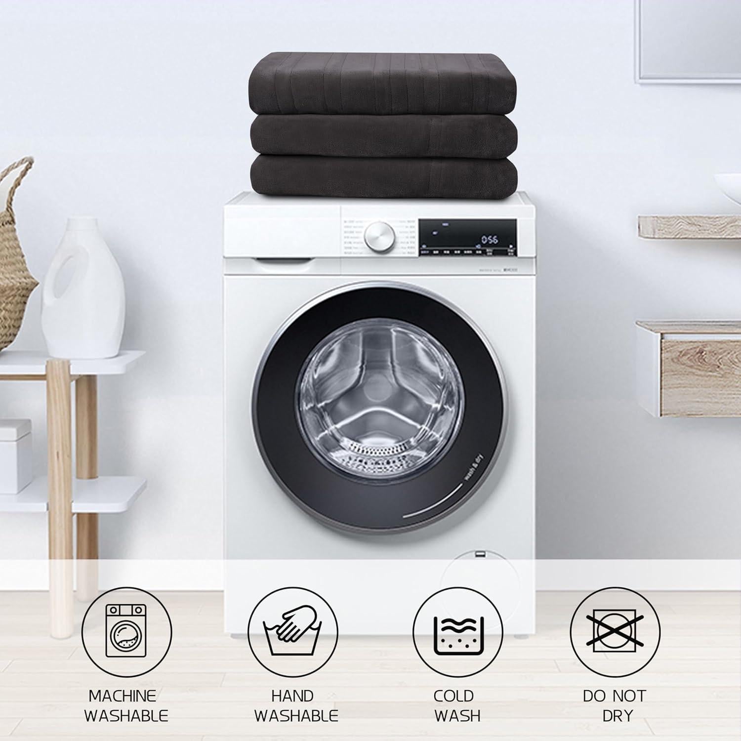 Manta Eléctrica ReyyNio 127x152cm Franela Coral 4 Niveles