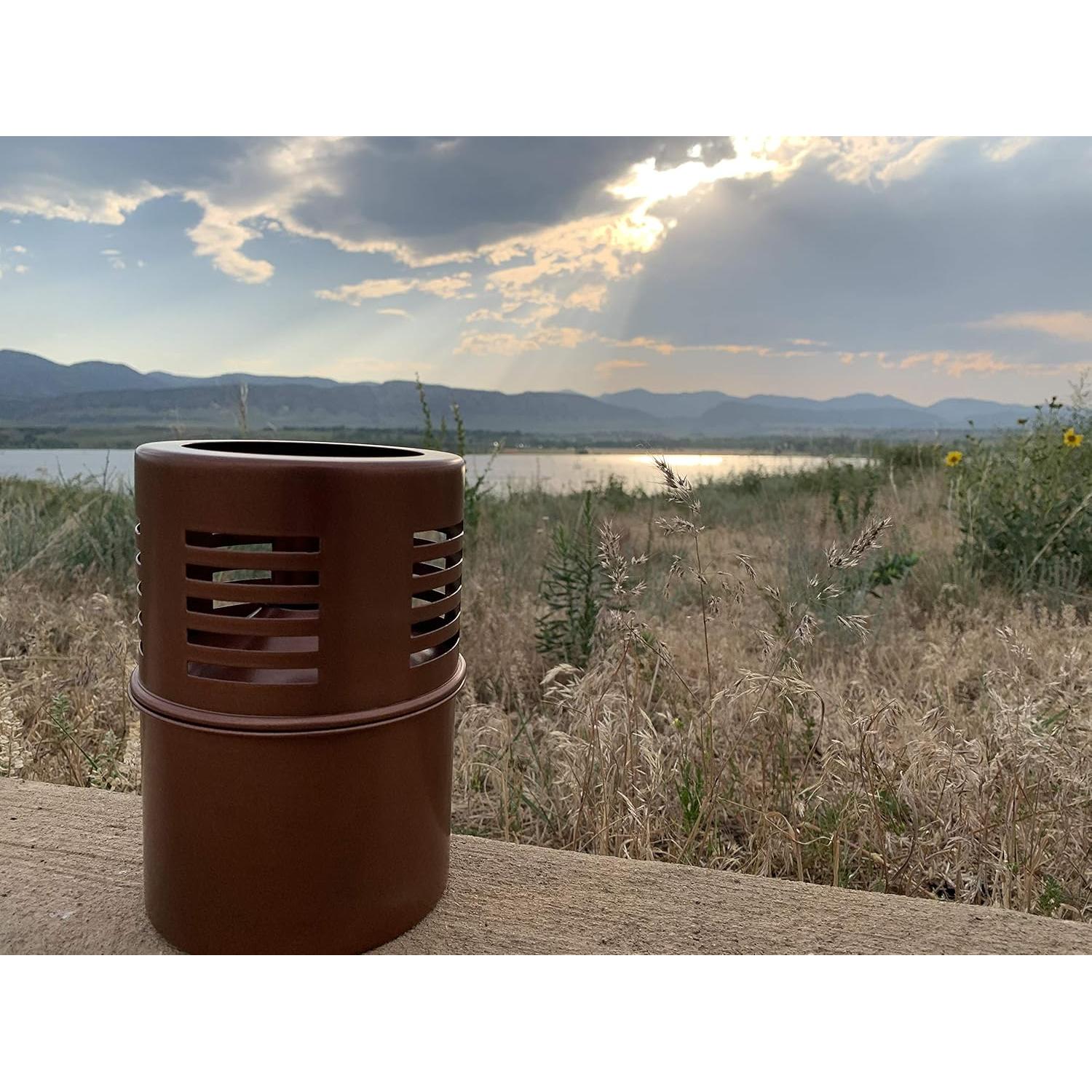 Lámpara de aceite Torch de acero inoxidable y cobre 17,78 cm