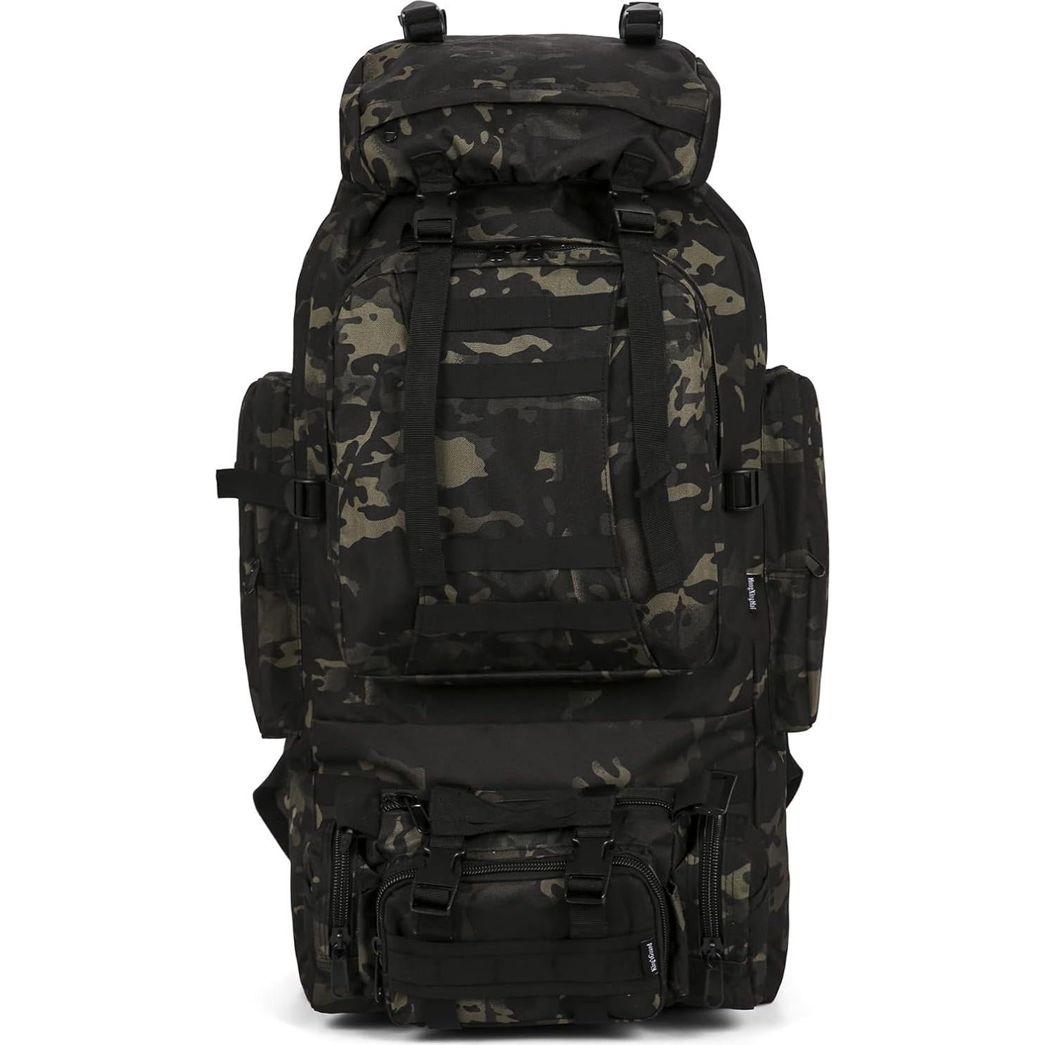 Mochila de Camping 100L Militar Molle Impermeable Negra