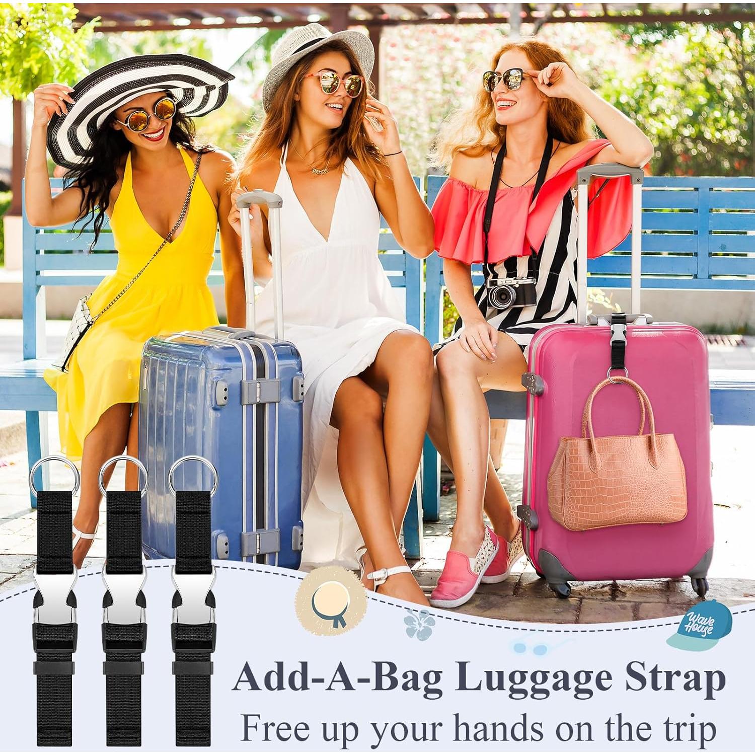 Correas de Equipaje Gripper Amylove 3 Pcs Nylon Ajustables