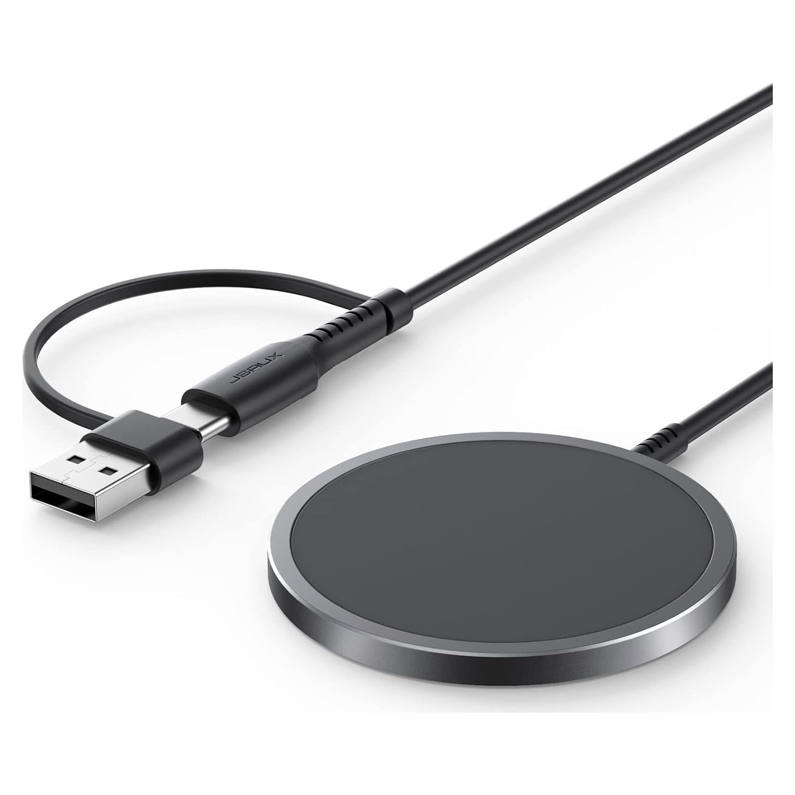 Cargador Inalámbrico Magnético JSAUX 15W para iPhone y AirPods