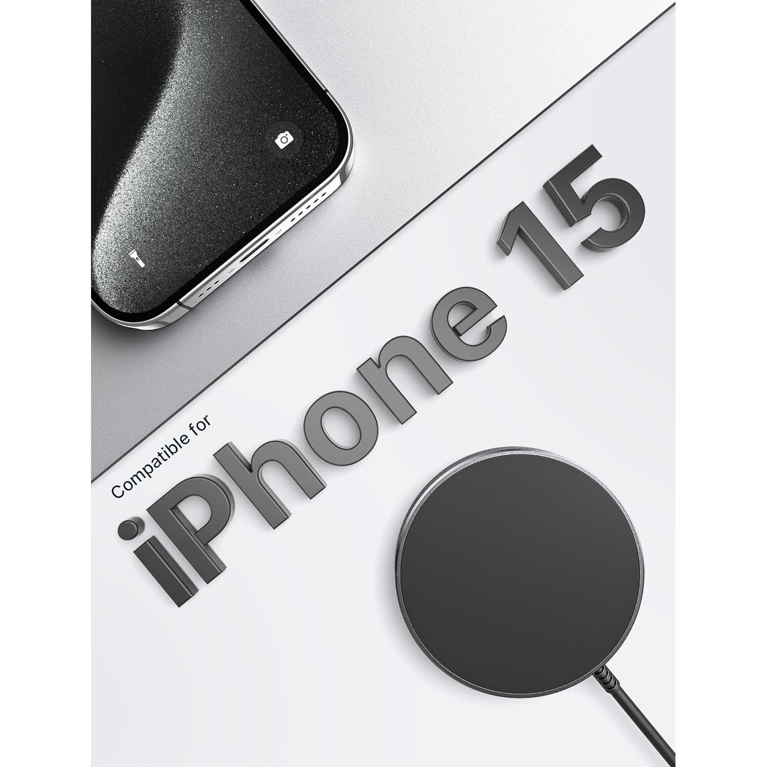 Cargador Inalámbrico Magnético JSAUX 15W para iPhone y AirPods