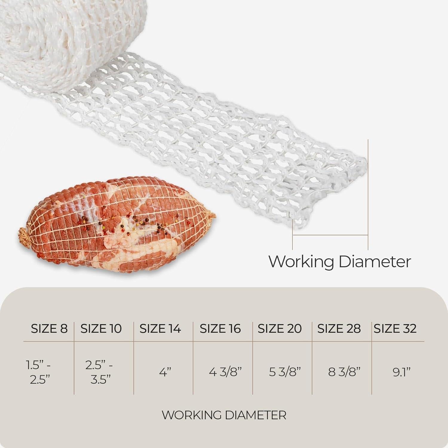 Red de Carne Elástica 50ft El Fabricante de Salchichas Tamaño 8