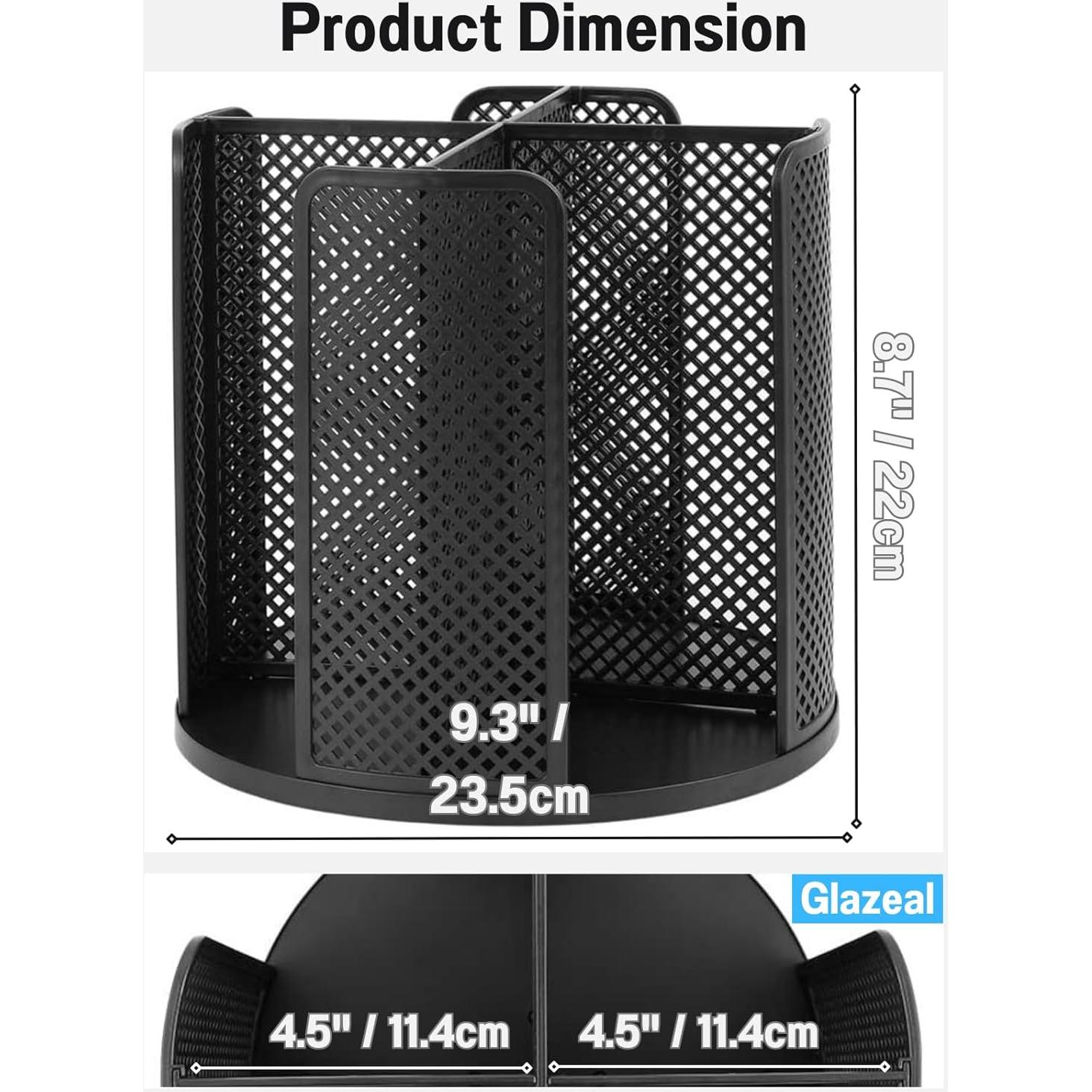 Organizador Rotatorio de Tazas y Tapas Glazeal 4 Compartimentos