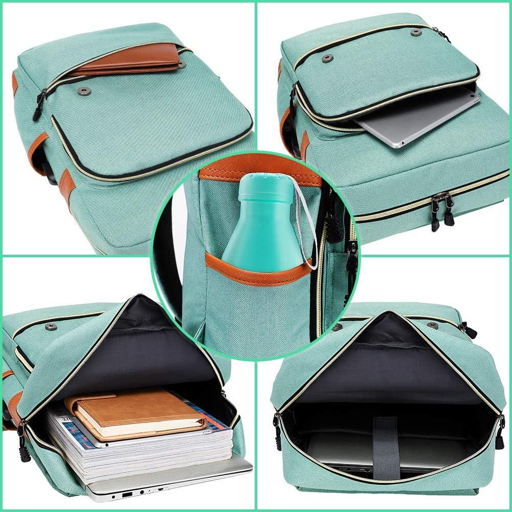 Mochila Vintage Modoker Verde 15.6" USB 25L Unisex