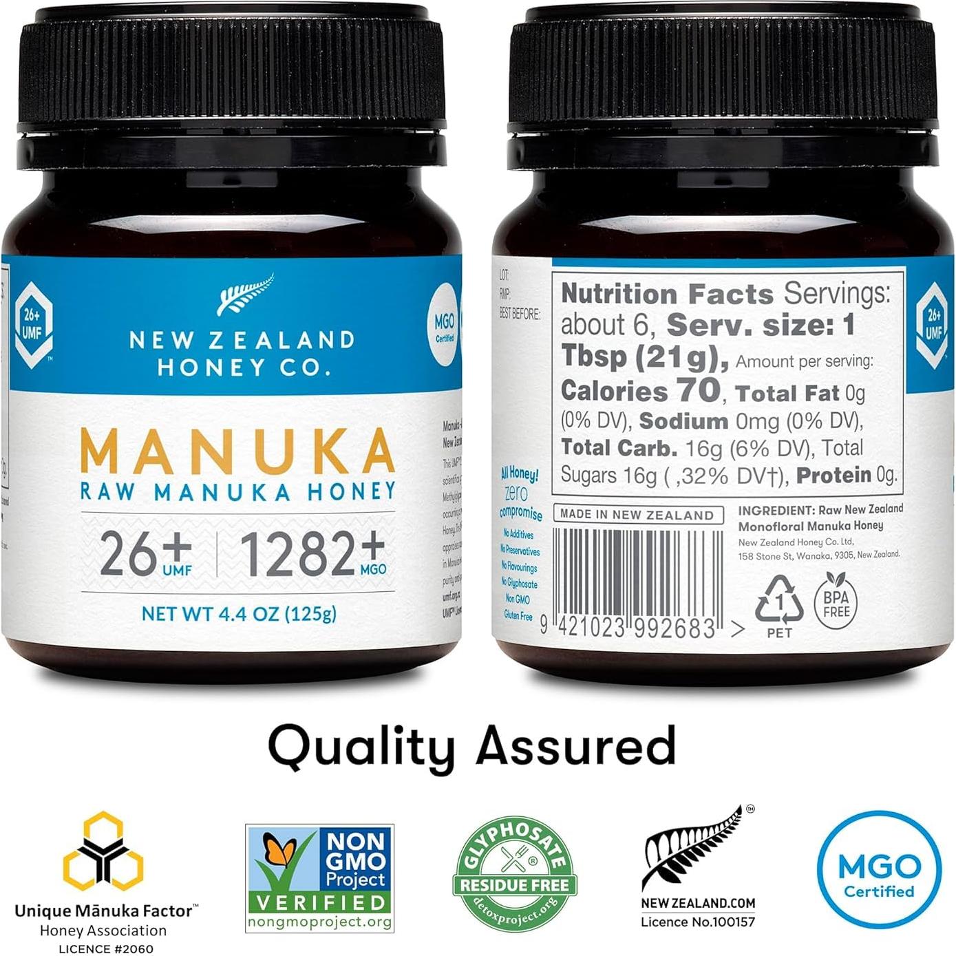 Miel Cruda de Manuka UMF 26+ New Zealand Honey Co. 125 g