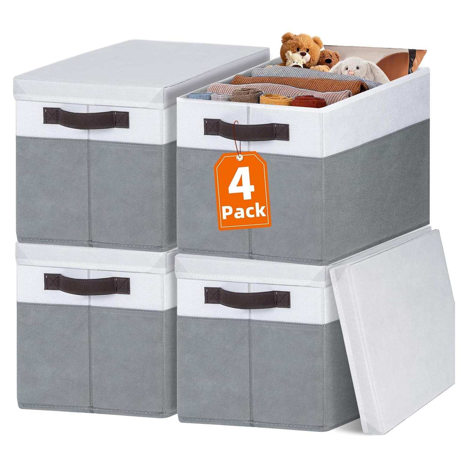 Cestas de Almacenamiento Extra Grande Criusia 4 Pack 31.23L