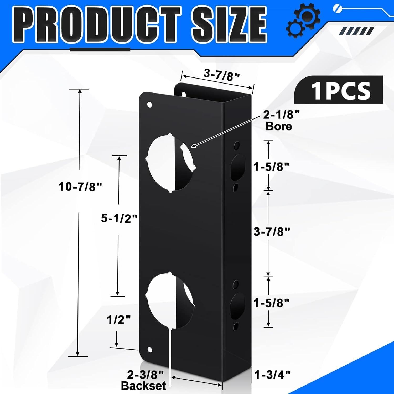 Placa Reforzadora de Cerradura Ferraycle Acero Inoxidable 27.6 cm