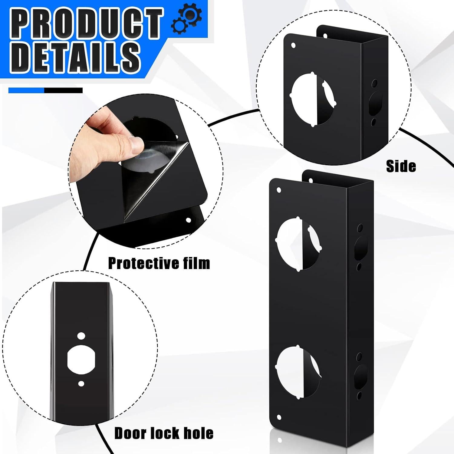 Placa Reforzadora de Cerradura Ferraycle Acero Inoxidable 27.6 cm