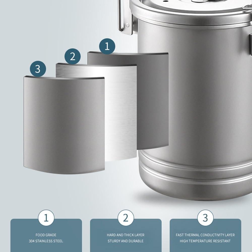 Olla de Acero Inoxidable para Camping Sonew 1.3L - Cocina al Aire Libre