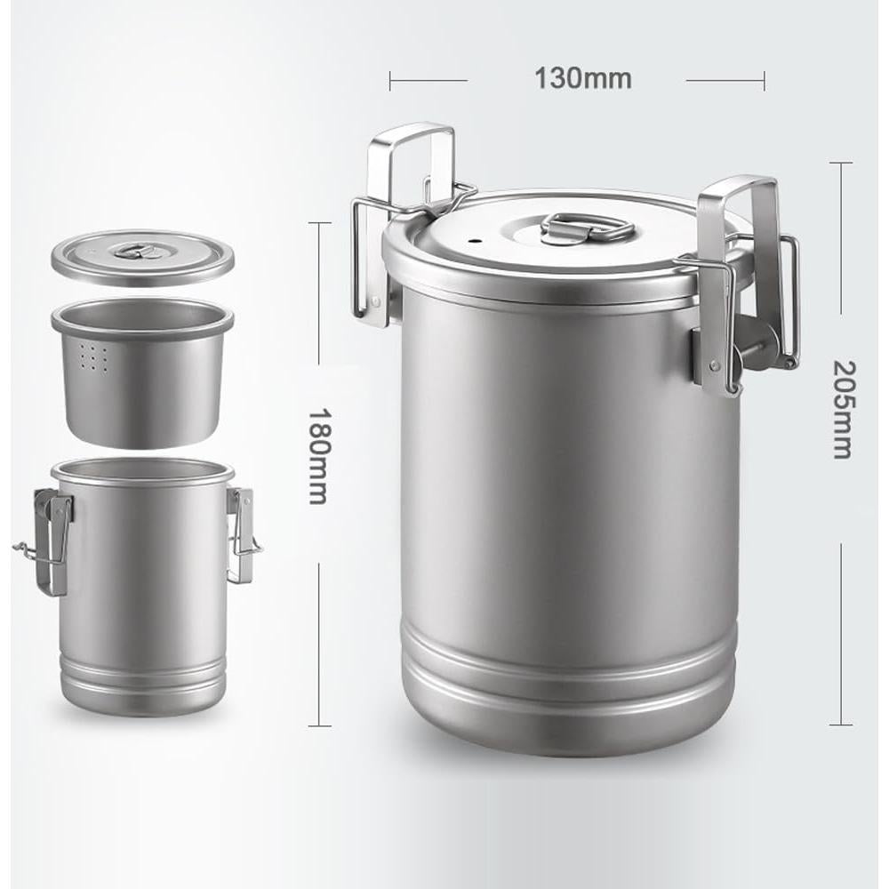 Olla de Acero Inoxidable para Camping Sonew 1.3L - Cocina al Aire Libre