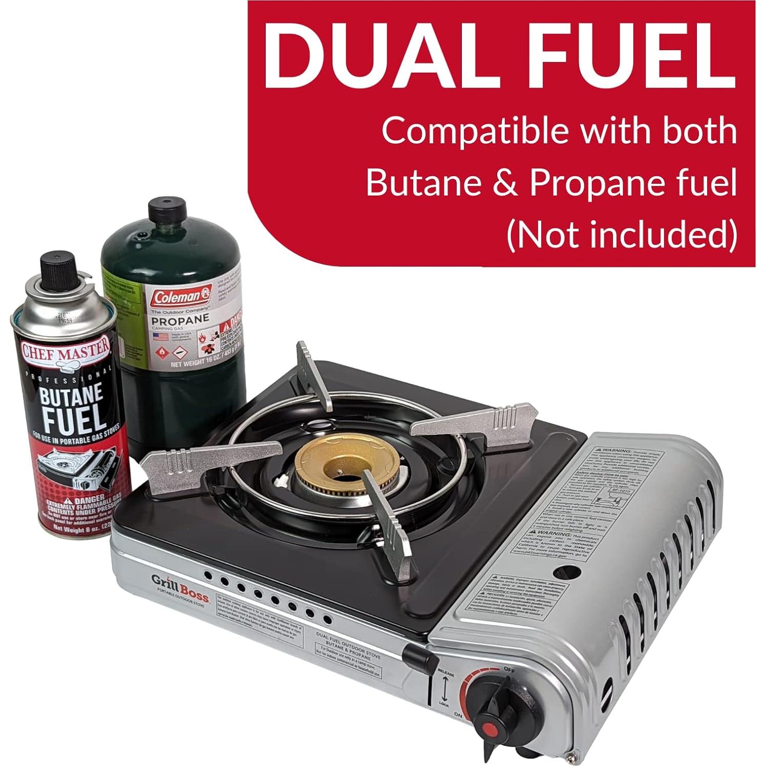 Estufa de Campamento Grill Boss 90057 Doble Combustible 0.23 kg