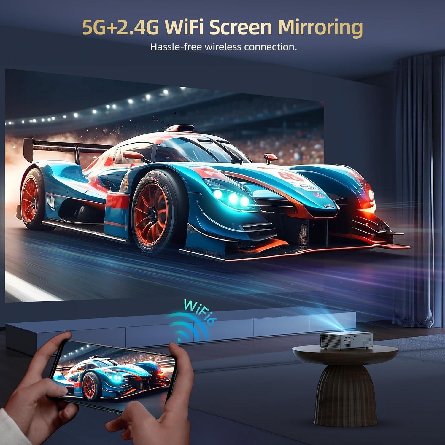 Proyector Inteligente OWNKNEW GC357 4K WiFi6 Bluetooth Dolby