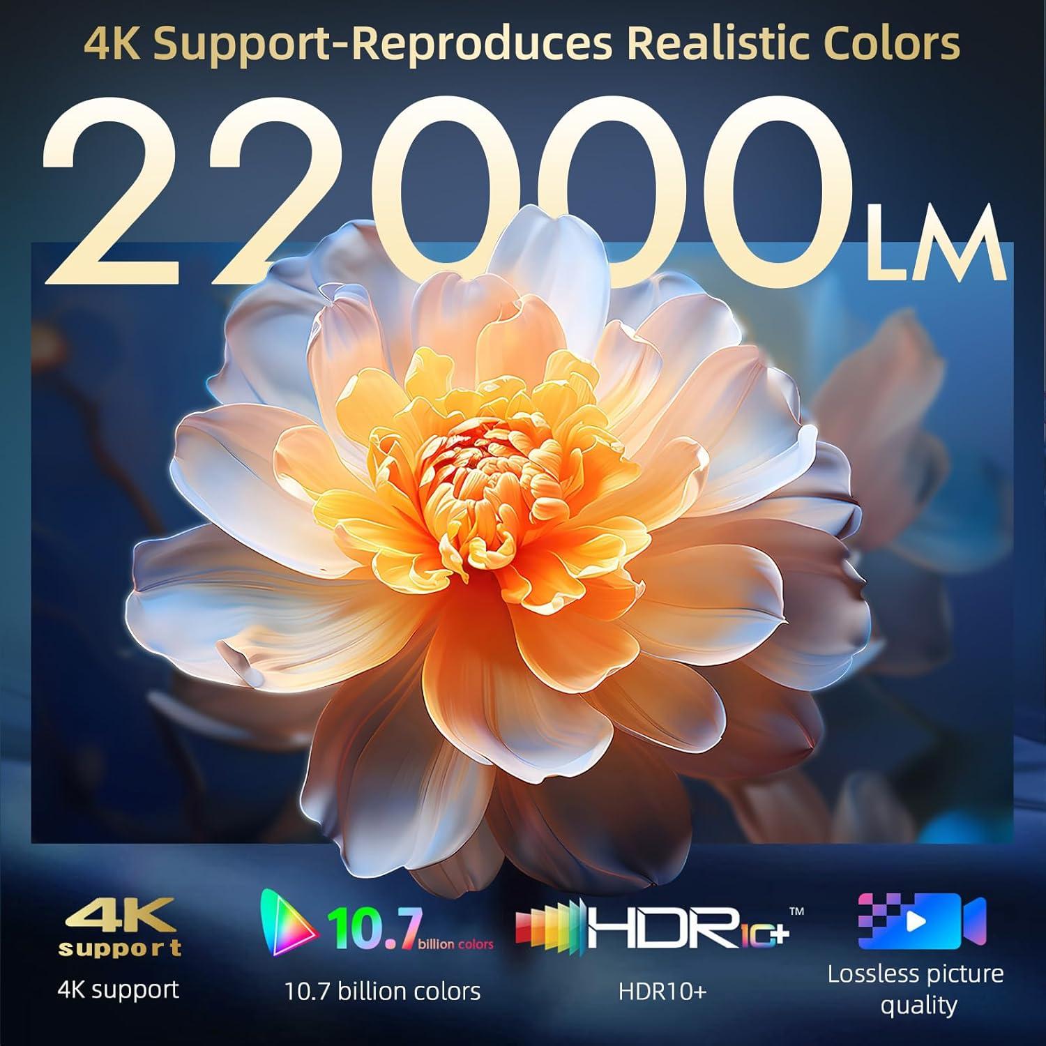 Proyector Inteligente OWNKNEW GC357 4K WiFi6 Bluetooth Dolby