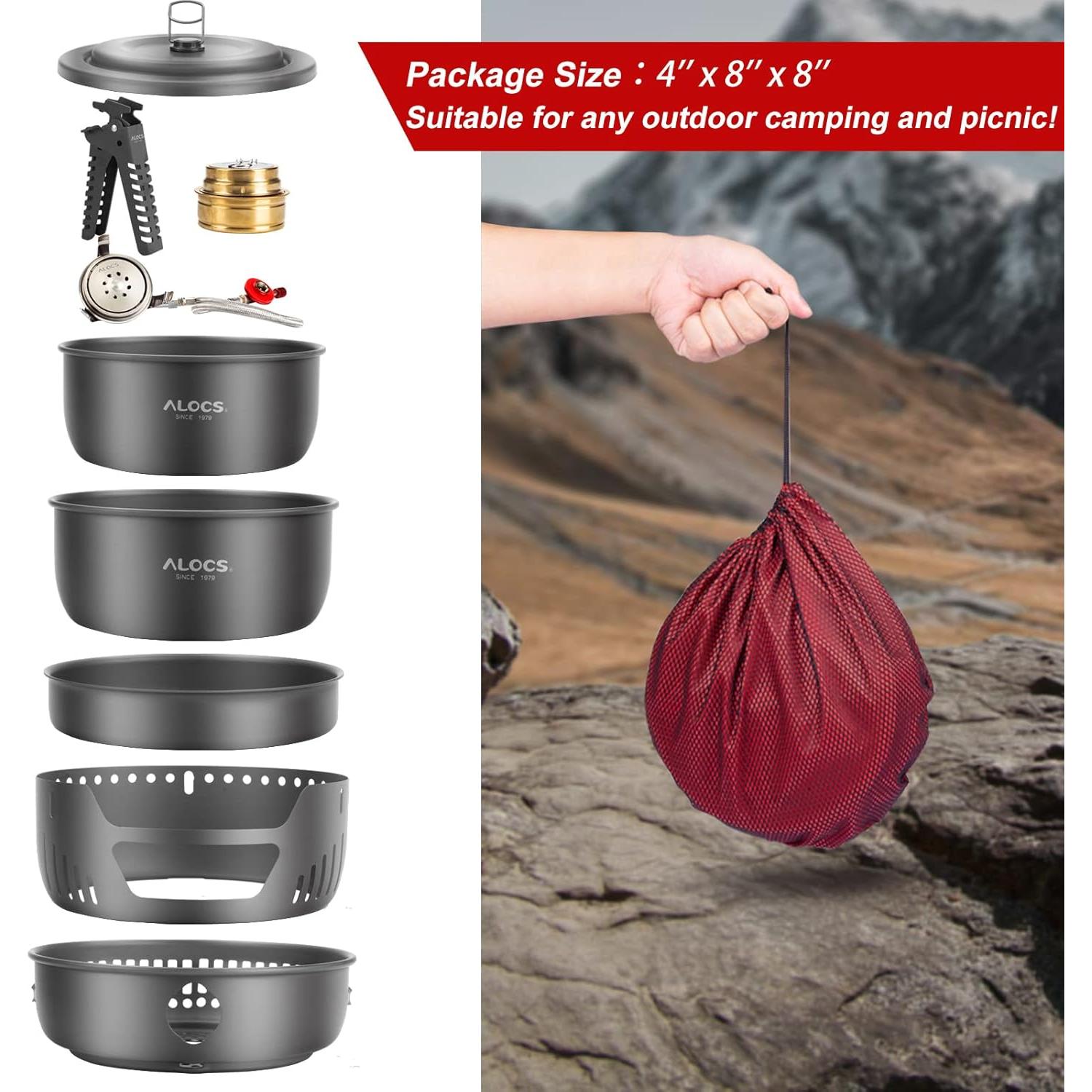 Juego de Utensilios de Cocina Alocs 11 Piezas Camping