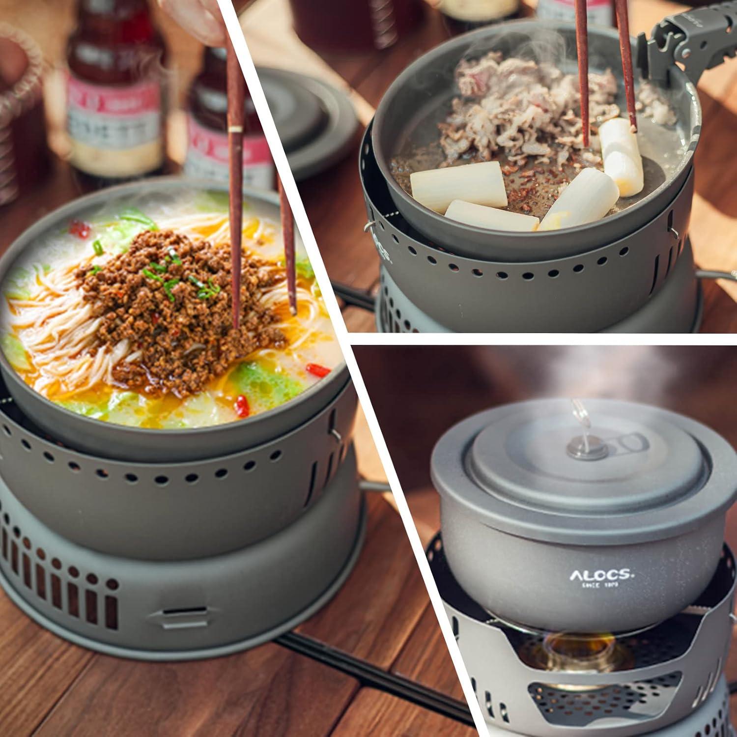 Juego de Utensilios de Cocina Alocs 11 Piezas Camping