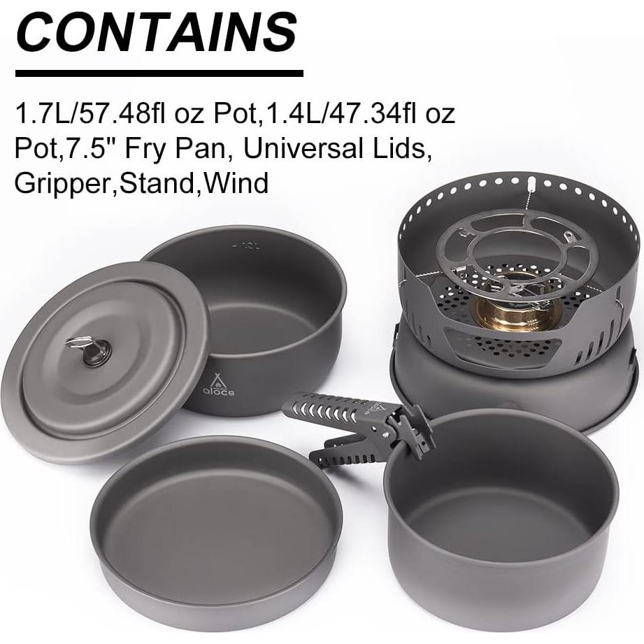 Juego de Utensilios de Cocina Alocs 11 Piezas Camping