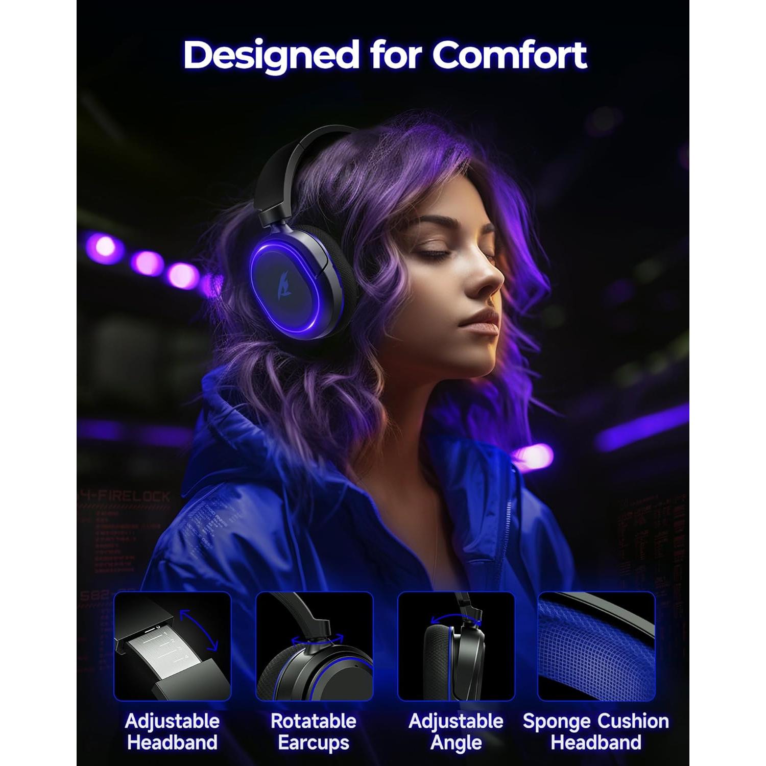 Auriculares Gaming Inalámbricos Valorise UG-08S 7.1 RGB 100H