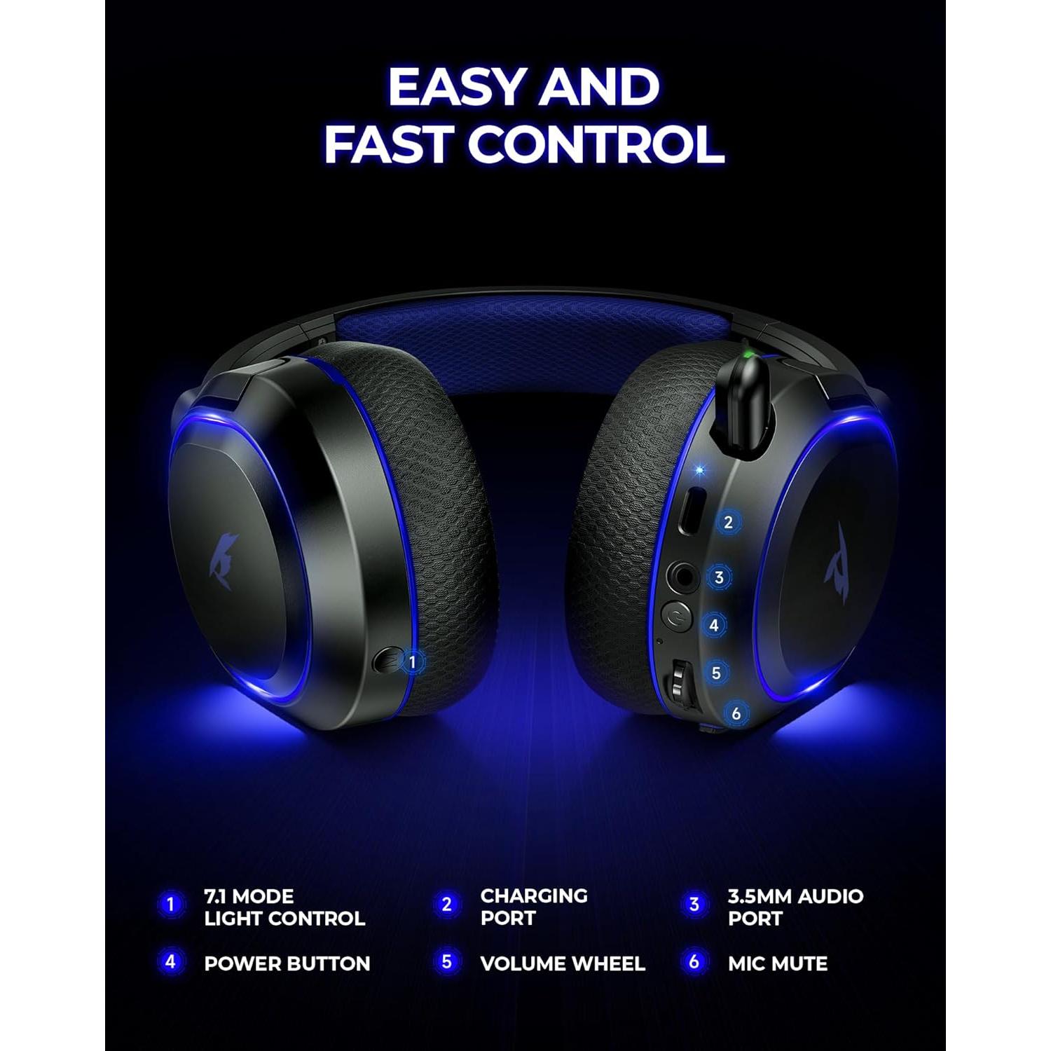 Auriculares Gaming Inalámbricos Valorise UG-08S 7.1 RGB 100H